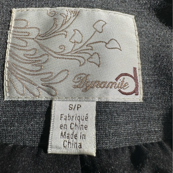 Dynamite blazer dark grey with leather neckline size Small - Picture 8 of 11